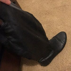 Black knee high boots